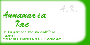 annamaria kac business card